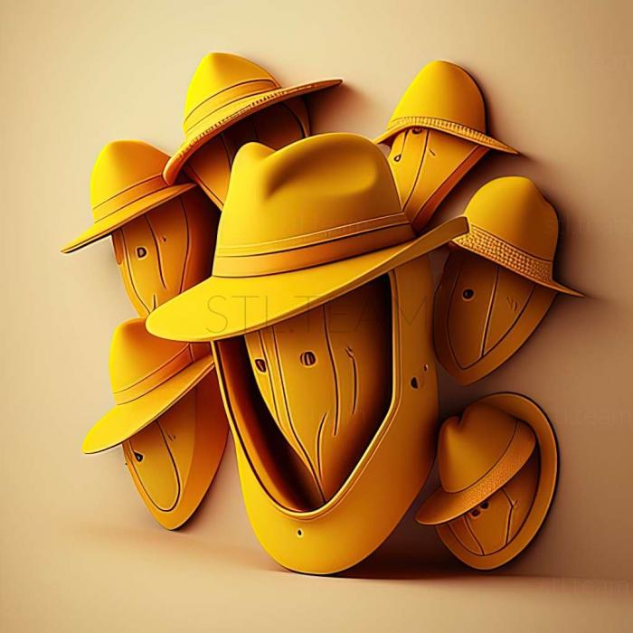 3D модель Жовті капелюхи (STL)
